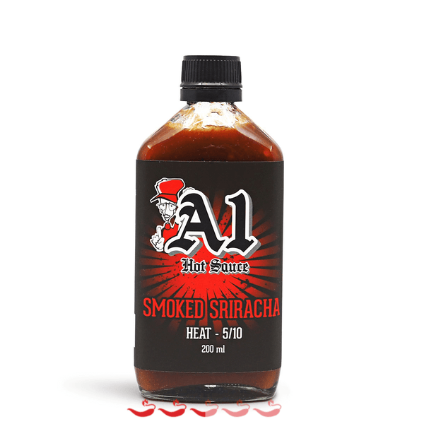 A1 Hot Sauce Smoked Sriracha 200ml ChilliBOM Hot Sauce Store Hot Sauce Club Australia Chilli Sauce Subscription Club Gifts SHU Scoville