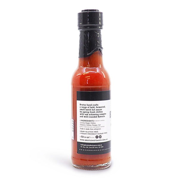 Brutus Hot Sauce Reaper 150ml ChilliBOM Hot Sauce Store Hot Sauce Club Australia Chilli Sauce Subscription Club Gifts SHU Scoville ingredients