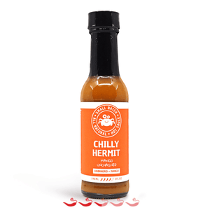 Chilly Hermit Mango Unchained Hot Sauce 150ml ChilliBOM Hot Sauce Store Hot Sauce Club Australia Chilli Sauce Subscription Club Gifts SHU Scoville