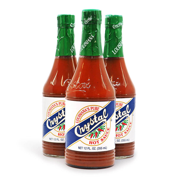 Lot Of 2 Bottles Of Crystal Louisiana's Pure Hot Sauce 12 FL OZ Each