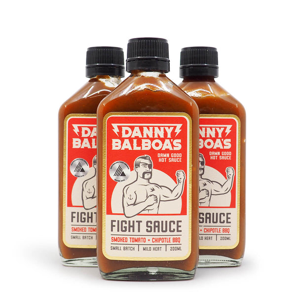 Danny Balboa's Fight Sauce 200ml ChilliBOM Hot Sauce Store Hot Sauce Club Australia Chilli Sauce Subscription Club Gifts SHU Scoville group