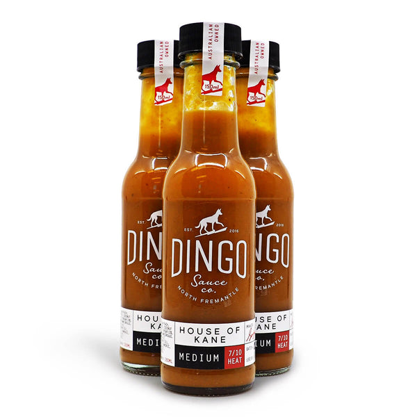 Dingo Sauce Co. House of Kane 150ml ChilliBOM Hot Sauce Store Hot Sauce Club Australia Chilli Sauce Subscription Club Gifts SHU Scoville group