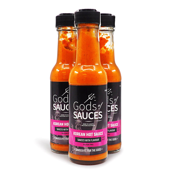 Gods of Sauces Korean Sauce 150ml ChilliBOM Hot Sauce Store Hot Sauce Club Australia Chilli Sauce Subscription Club Gifts SHU Scoville group