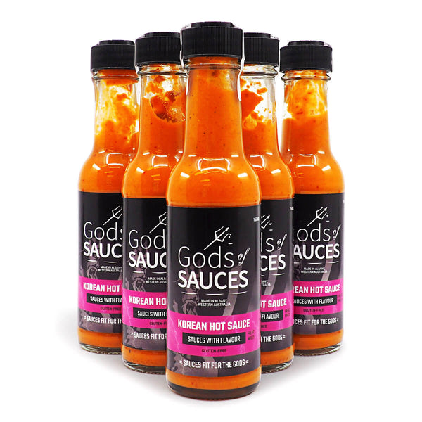 Gods of Sauces Korean Sauce 150ml ChilliBOM Hot Sauce Store Hot Sauce Club Australia Chilli Sauce Subscription Club Gifts SHU Scoville group3