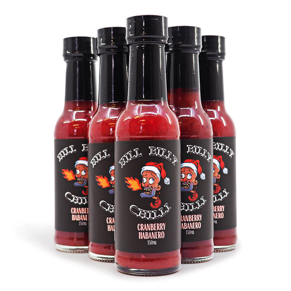Hill Billy Chilli Cranberry Habanero Hot Sauce 150ml ChilliBOM Hot Sauce Store Hot Sauce Club Australia Chilli Sauce Subscription Club Gifts SHU Scoville group 2