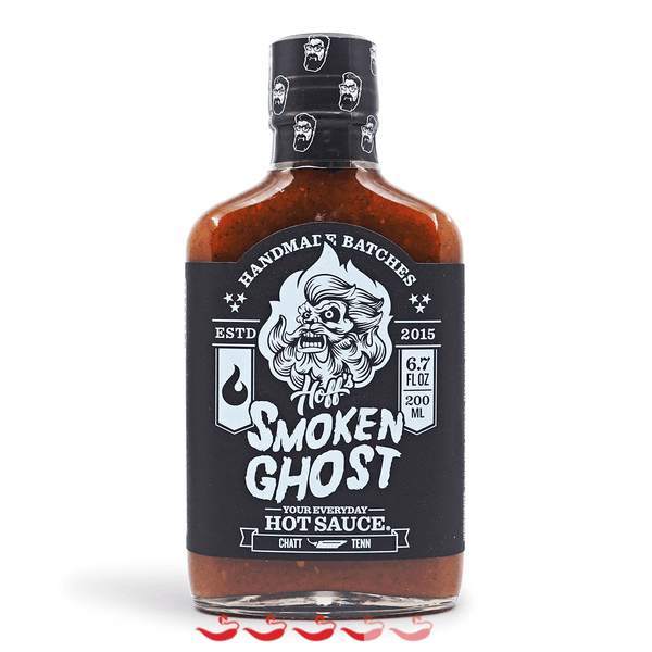Hoff's Smoken Ghost Hot Sauce 200ml ChilliBOM Hot Sauce Store Hot Sauce Club Australia Chilli Sauce Subscription Club Gifts SHU Scoville