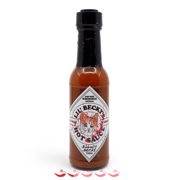 Lil' Becky's Bloody Becky 150ml ChilliBOM Hot Sauce Store Hot Sauce Club Australia Chilli Sauce Subscription Club Gifts SHU Scoville