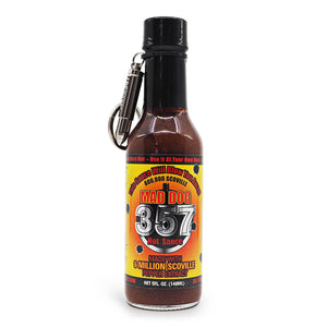 Mad Dog 357 with Bullet Keyring 600,000 SHUs 148ml ChilliBOM Hot Sauce Store Hot Sauce Club Australia Chilli Sauce Subscription Club Gifts SHU Scoville