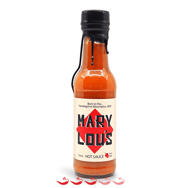 Mary Lou's Hot Sauce 150ml ChilliBOM Hot Sauce Store Hot Sauce Club Australia Chilli Sauce Subscription Club Gifts SHU Scoville