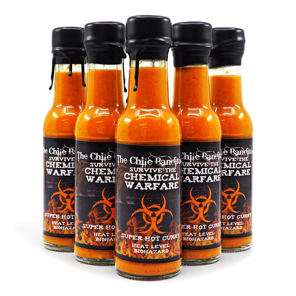 The Chile Banditos Survive The Chemical Warfare 150ml ChilliBOM Hot Sauce Store Hot Sauce Club Australia Chilli Sauce Subscription Club Gifts SHU Scoville group 7million extract SHU
