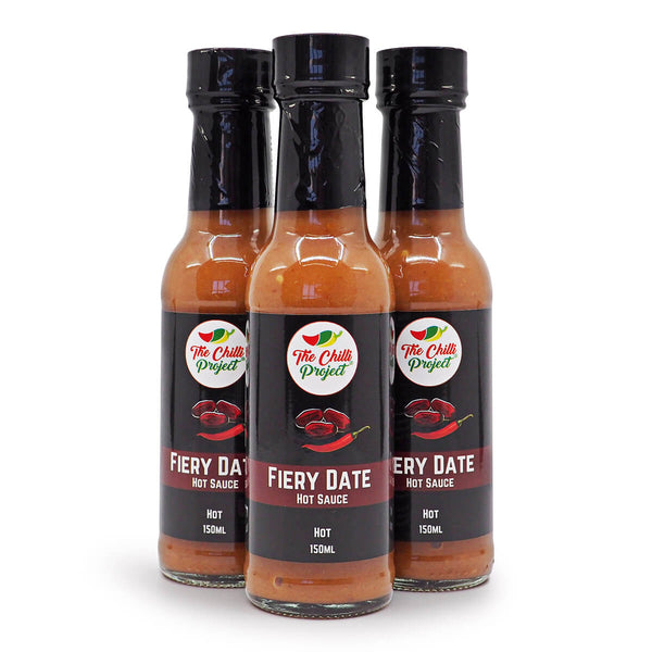 The Chilli Project Fiery Date Hot Sauce 150ml ChilliBOM Hot Sauce Store Hot Sauce Club Australia Chilli Sauce Subscription Club Gifts SHU Scoville mats hot shop