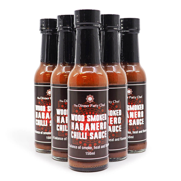 The Dinner Party Chef Wood Smoked Habanero Chilli Sauce 150ml ChilliBOM Hot Sauce Store Hot Sauce Club Australia Chilli Sauce Subscription Club Gifts SHU Scoville group2