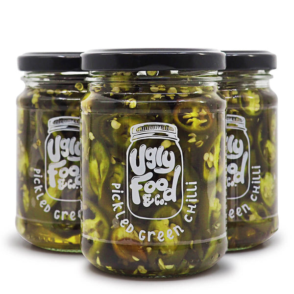 Ugly Foods Pickled Green Chilli ChilliBOM Hot Sauce Store Hot Sauce Club Australia Chilli Sauce Subscription Club Gifts SHU Scoville group