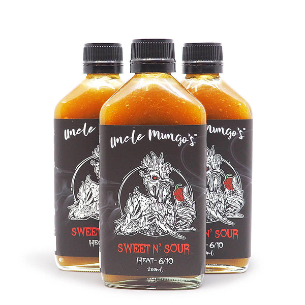 Uncle Mungo's Sweet N' Sour Sauce 200ml ChilliBOM Hot Sauce Store Hot Sauce Club Australia Chilli Sauce Subscription Club Gifts SHU Scoville group