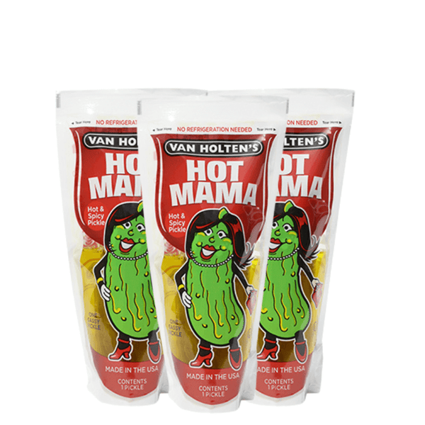 Van Holten's Hot Mama Pickle-in-a-Pouch 140g ChilliBOM Hot Sauce Store Hot Sauce Club Australia Chilli Sauce Subscription Club Gifts SHU Scoville